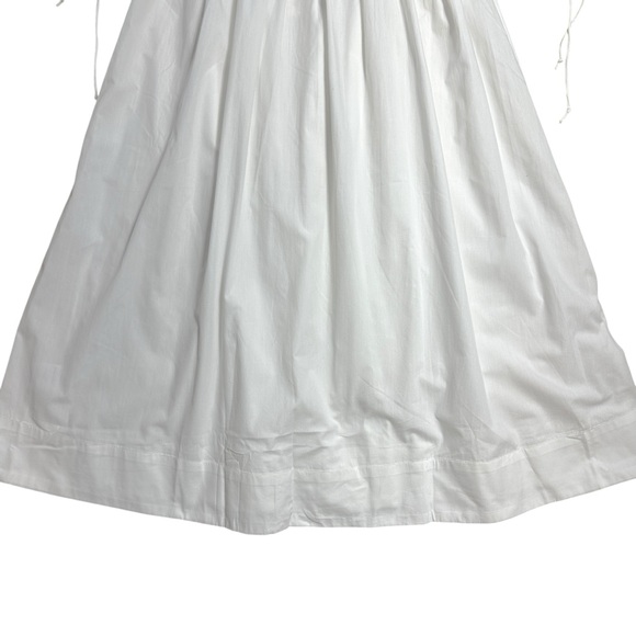 For Love & Lemons White Jocelyn Peasant Midi Dress Womens S - Picture 8 of 9